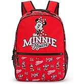 Disney Store Official Minnie Mouse Collegiate Backpack - Kids Backpack with Embroidered Accents, Adjustable Straps, Zip Compartments & Mesh Pockets, Screen Art Featuring Minnie Mouse
