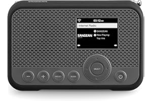 Sangean WFR-39 FM-RBDS/Internet Radio with Spotify Connect, AirMusic Control Rechargeable Portable Digital Radio