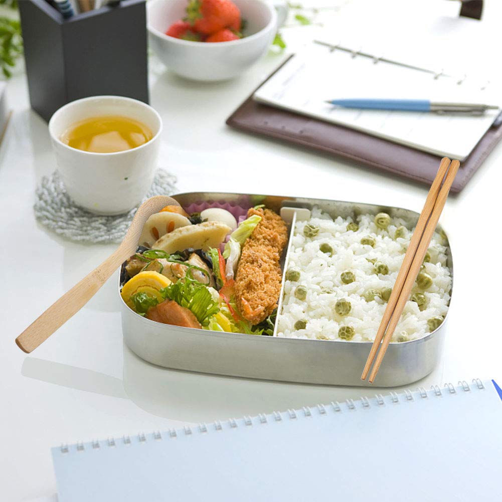 Bamboo Cutlery Set, Travel Cutlery Set Eco Friendly Flatware Set Camping Cutlery Set with Travel Pouch Knife Fork Spoon and Chopsticks Straw by HansGo