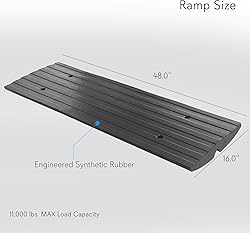 Pyle Car Driveway Adjustable Curb Ramps - 3 Pack