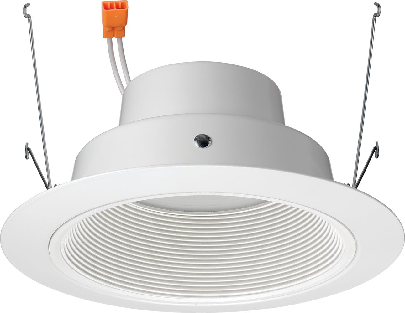Juno Lighting G4 DB 06LM 40K 90CRI 120 FRPC WWH Juno J6RL 6 Inch Baffle Retrofit Trim in White, 4000K, 90 CRI, 11.4W, 600 Lumens