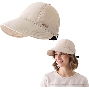 Sun Hats for Women, Wide Brim UV Hat for Beach Travel | Quick Dry Foldable Bucket Hat with Ponytail Opening, Adjustable Fit f