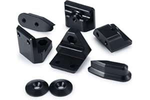 WEFEINO Metal Rear Wing Fixed Mount Upgrade Parts for 1/7 ARR-ma Limitless F1 RC Car Crawler (Black)