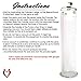 LeLuv Vacuum Cylinder for Penis Pumps Seamless Untapered Medical-Grade Clear Acrylic with Measurement Marks and Locking Fitting 1.35 Inch x 12 Inch