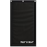 Soundproof Acoustic Curtain, Heavy Duty, 70.9 x 39.4 in, 11.15 lb, Black | Designed for windows, doors, and room dividers, providing better sound control for home offices, studios, and apartments.