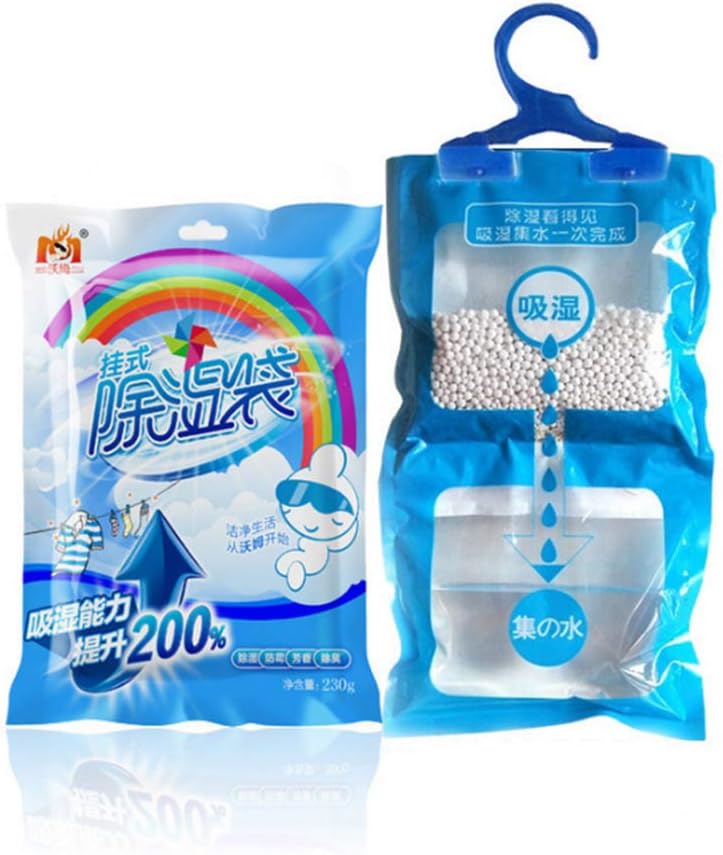 Blusea Moisture-Proof Mould-Proof Deodorizing Desiccant Moisture Absorber, Scented Hanging Dehumidifier Bag Wardrobe Closet Drying Agent Dehumidification Bag Home Use