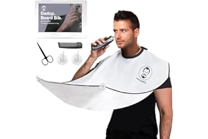 dadop Beard Bib Trimmer Catcher for Shaving, Beard Hair Catcher, Beard Trimming Apron, Christmas Gifts for Him Husband Men