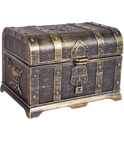 Decorative Home Decor Large Vintage Wooden Pirate Treasure Chest ...