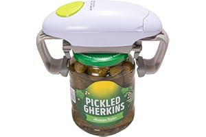 Automatic Electric Jar Opener, Hands-Free One-Touch Jar Lid & Bottle Cap Opener for Seniors & Weak Hands, Adjustable for Most