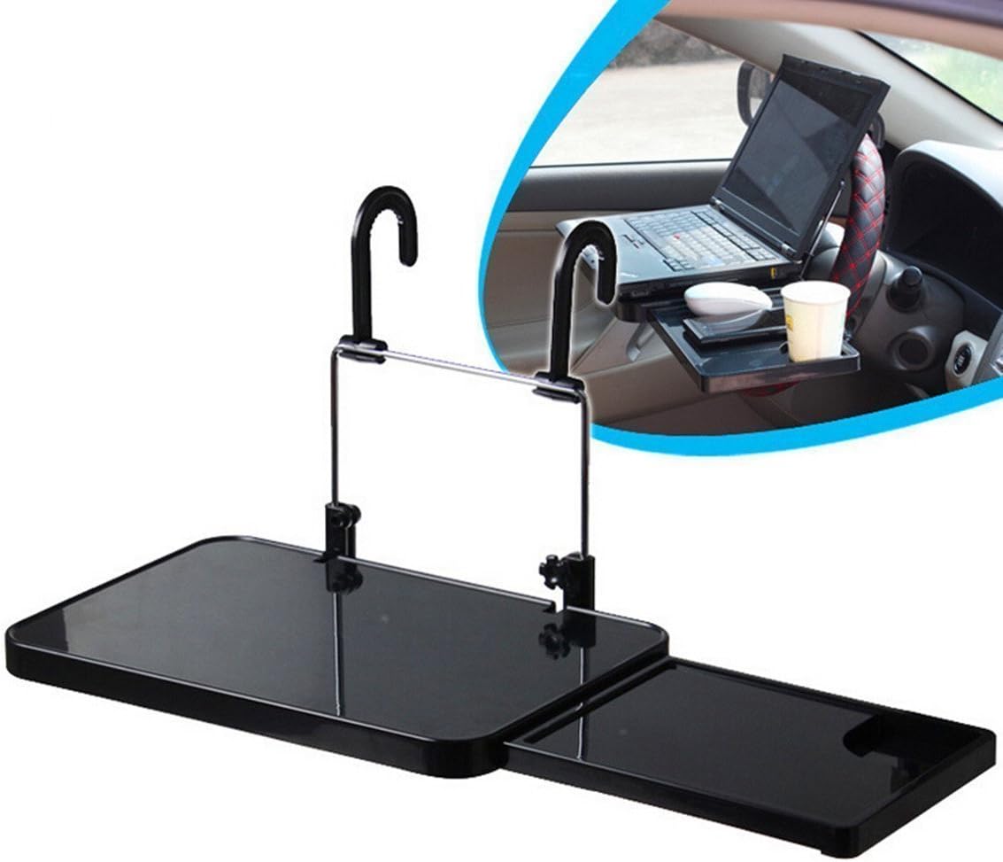 Anzer Travel Multi Tray,Table /Desk & Cup Holder,Foldable Car Notebook Stand Car Laptop/Eating Steering Wheel Desk Car Computer Desk with Drawers