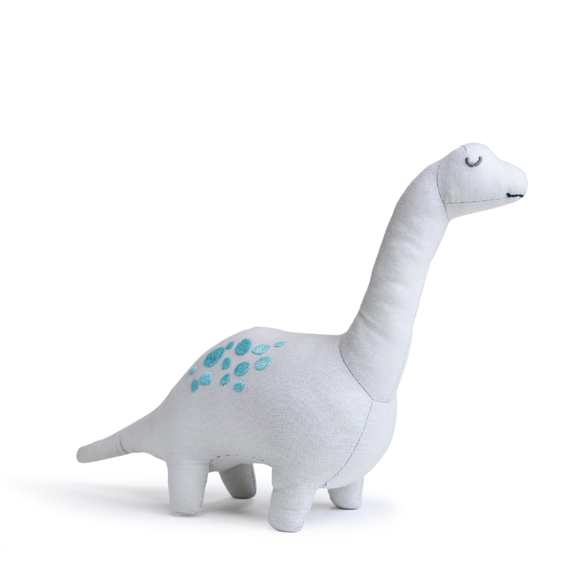 ThreadBear Toys & Gifts Brontosaurus Linen Dinosaur Toy - Fabric Soft Toy Brontosaurus For Kids
