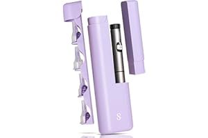 STRAWBERRY & CO DailyEase Insulin Travel Case with Built-in Sharps Dispenser – TSA-Approved Diabetic Supply Organizer for Ozempic, Insulin Pens, and Needle Storage - Purple