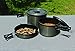 Texsport Trailblazer Black Ice 5 pc Hard Anodized Camping Cookware Outdoor Cook Set with Storage Bag, One Size (13414)