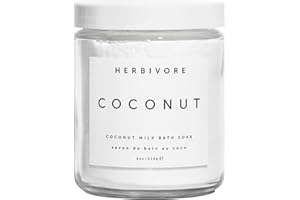 HERBIVORE Coconut Milk Bath Soak | Deeply Hydrating + Skin Softening, Soothing Light Coconut Scent, Vegan, Plant-Based