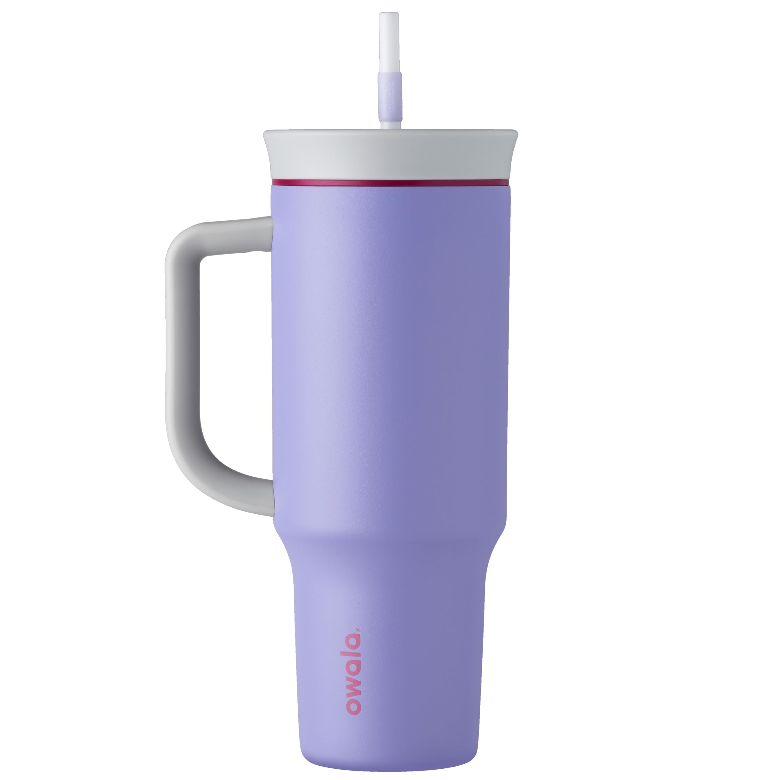 Photo 1 of ***LIKE NEW/OPEN BOX***
Owala Stainless Steel Triple Layer Insulated Travel Tumbler with Spill Resistant Lid, Straw, and Carry Handle, BPA Free, 40 oz, Light Purple (Whimsical Daydream)
