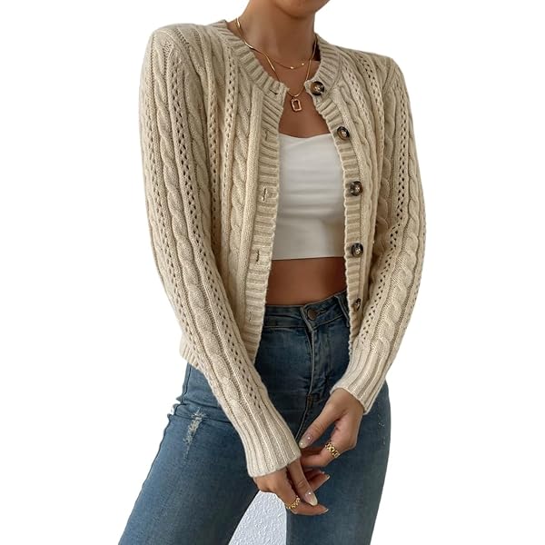 Womens Open Front Cardigan Long Sleeve Shaggy Knit Cardigan