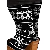 Uaderize Womens Ultra Soft Brushed Christmas Day Leggings Pants Ankle Length Black Deals Friday 2023 S-5XL