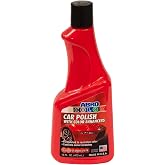 ABRO Red Car Polish 16 oz, Paint Restorer, Gloss &amp; Shine Wax | Color-matched formula hides swirls while restoring faded paint, then leaves a protective wax shine