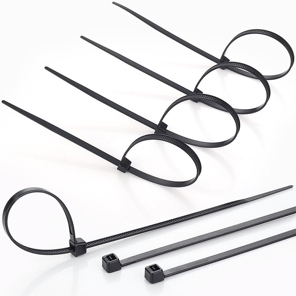 Cable Zip Ties,500 Packs Self-Locking 4+6+8+10+12-Inch Width 0.16inch Nylon Cable Ties,Perfect for Home,Office,Garage and Workshop (Black): Home Improvement