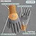 Men's HydraHyde Cold Weather Work Gloves, Water-Resistant Latex Coating, Large (Wells Lamont 555L), Grey/Orange