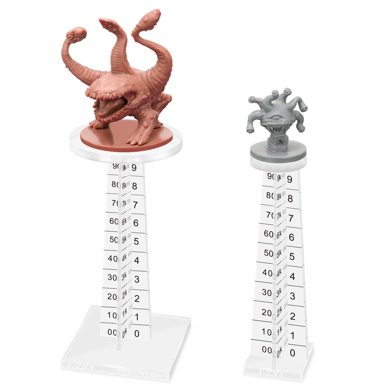 DND Flying Miniatures Combat Riser (Set of 2) Acrylic Laser Cut Flight Stand Terrain from 0 to 9999 ft Perfect for Dungeons and Dragons, Wargames and Other Tabletop RPG