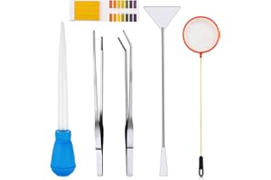 PietyPet Fish Tank Cleaning Tools, 6 pcs Aquarium Cleaning Tools, Feeder Tools Kit, Aquarium Plants Cleaner, Algae Scraper for Glass Aquariums