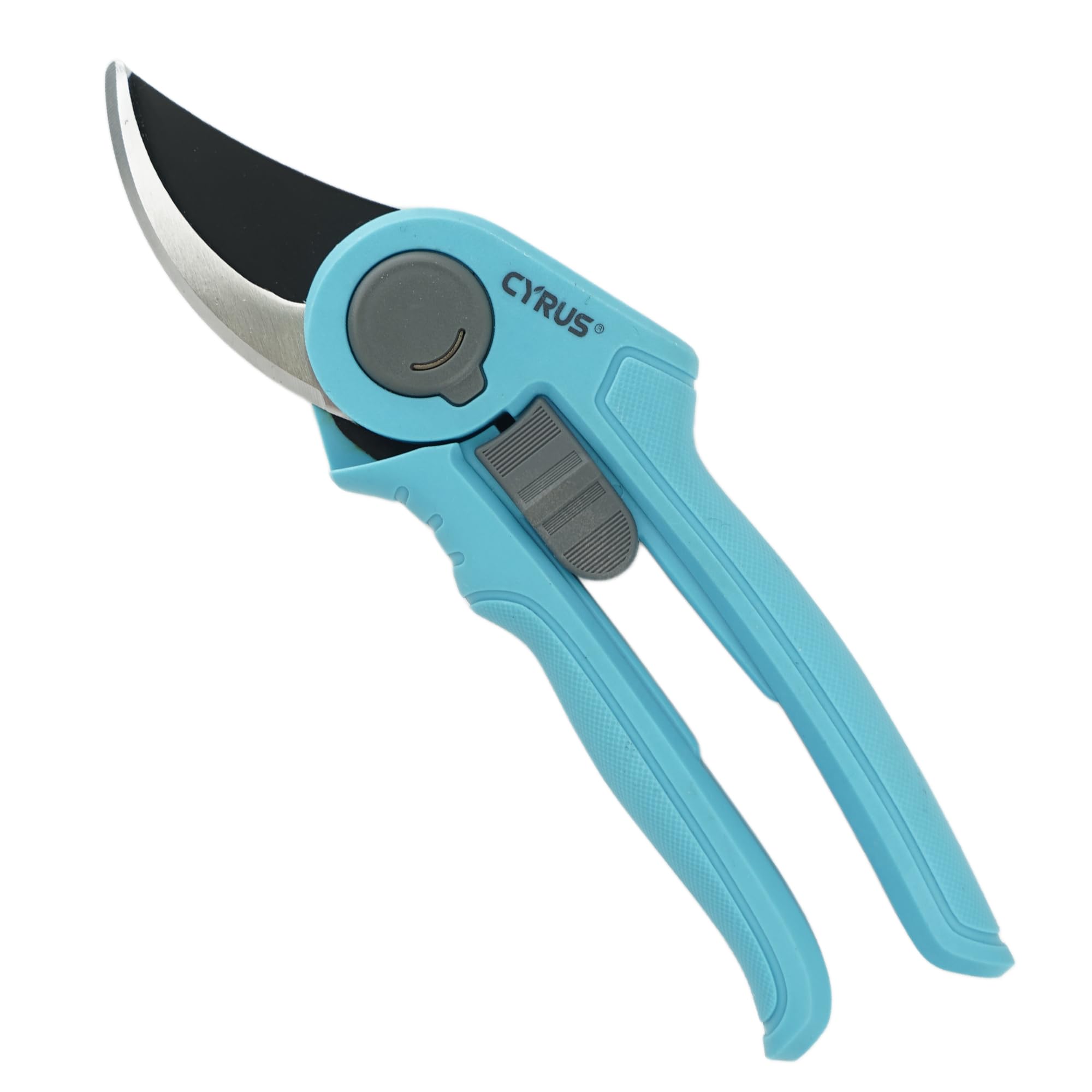 CYRUS 7.8" Professional Bypass Pruning Shears - Heavy Duty Garden Secateurs, Carbon Steel Non-Stick Blades, 19mm Cutting Capacity, TRP Non-Slip Grip