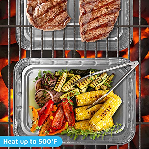 Aluminum Foil Grill Drip Pans Bulk Pack of Durable Grill Trays