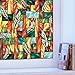 Bloss Privacy Window Film Stained Glass Window Non-Adhesive Static Cling Glass Film for Door Home Office Hotel Bathroom Living Room 17.7 Inch by 78.7 Inch