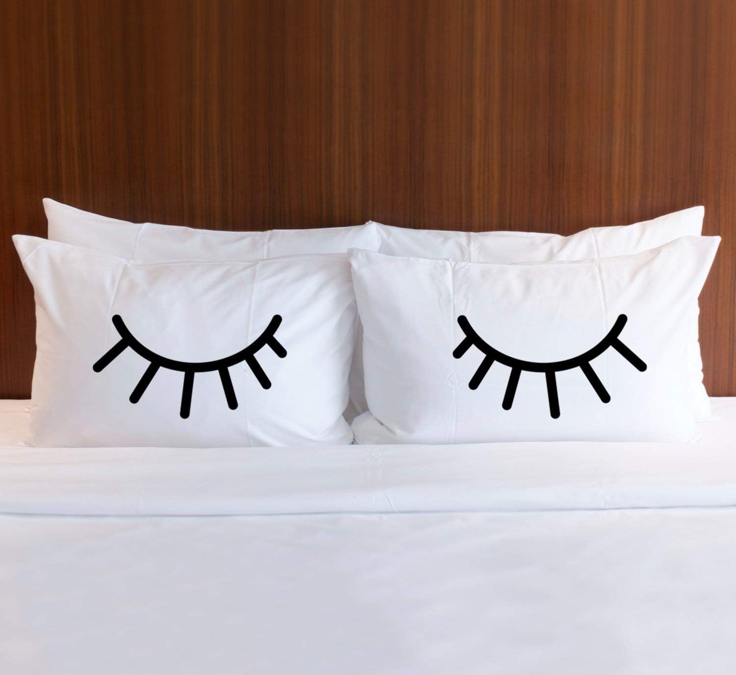 CiCiDi Gift Polyester Pillowcases for Bedroom for Bed Decor Pillows Eyelids Shut Eye Eyelash Pillow Case Set for Her Girls Bedroom Home Decor