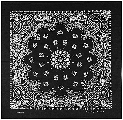 Large Bandanas 27 x 27 | Versatile Biker Rags | Classic Paisley Bandana Pattern