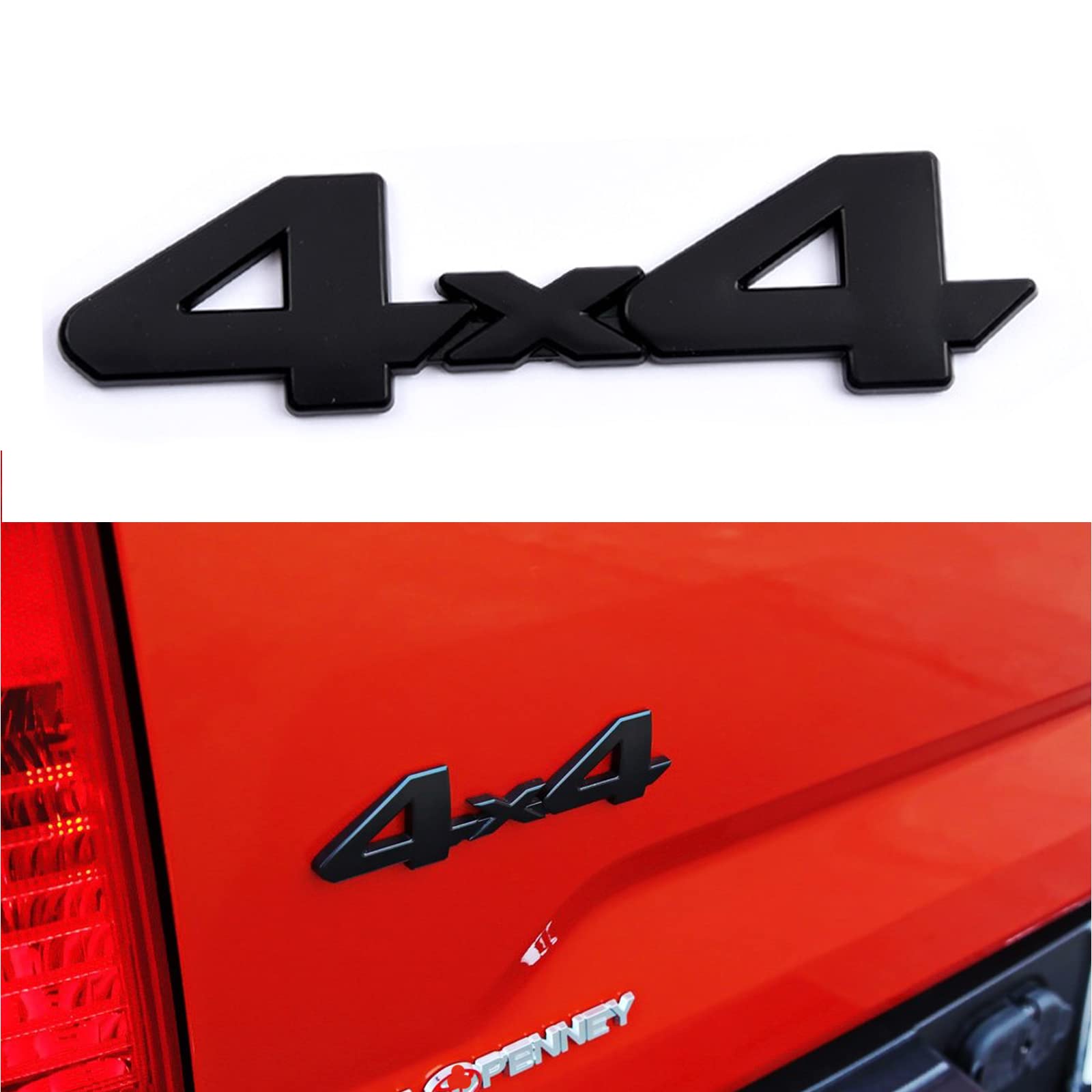 Photo 1 of HUAPX 1Pack Metal Car 4x4 Emblem 3D Chrome Badge Decal Sticker Compatible with 4RUNNER Tundra Tacoma Rear Tailgate Tail Gate Door Truck SUV Pickup (New Matt Black)