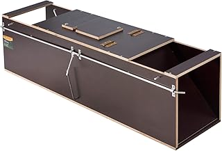 123jagd Katzenfalle Lebendfalle 100 x 25 x 27 cm Holz Marderfalle mit Lockmittel Tierfalle Lockstoff Kastenfalle