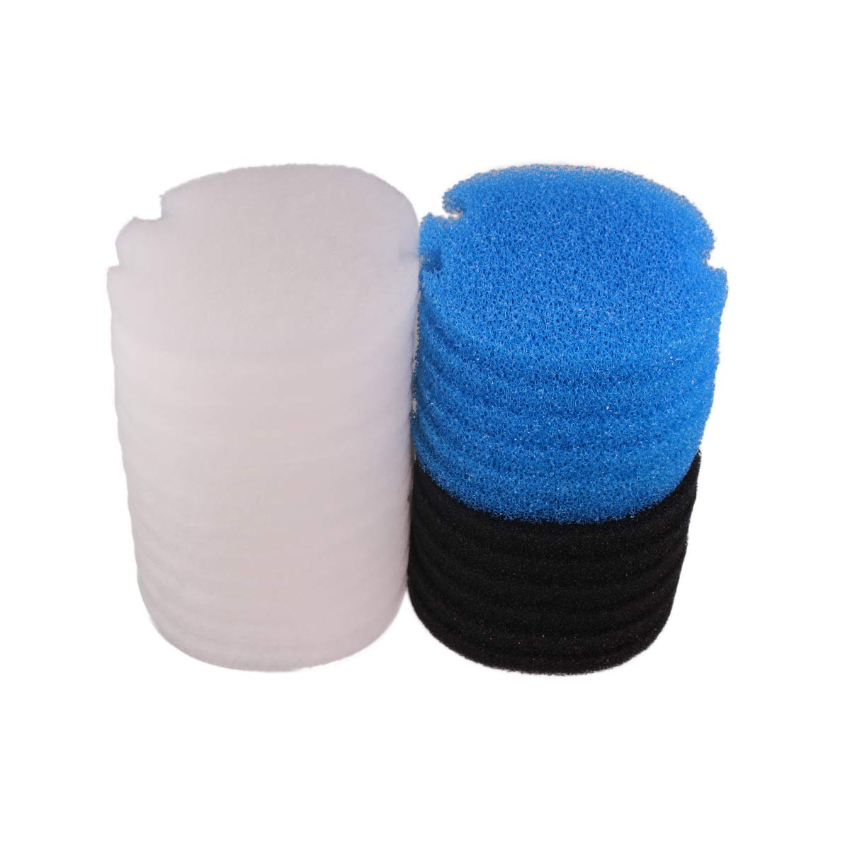 INGVIEE Compatible Foam Filter Pad Set for AquaManta EFX 300/400 (12 x White Fine Wool, 6 x Black Fine, 6 x Blue Coarse)