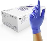 Unigloves Advanced Zero Nitrile Gloves Blue Large Box 100 GM0054 Powder Free view 1