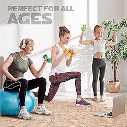 Yes4All Neoprene Dumbbells Set with Rack/3 Pairs of