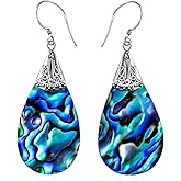 Beach Jewelry for Women in 925 Sterling Silver - Funky Colorful Abalone Shell Beautiful Jewelry Birthday Christmas Gifts for Her