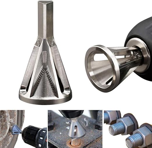 Utensile Per Sbavatura E Smussatura Esterna – 3 Lame HSS, Diametro 3-19 Mm, Attacco Esagonale 1/4", Per Metallo E Plastica