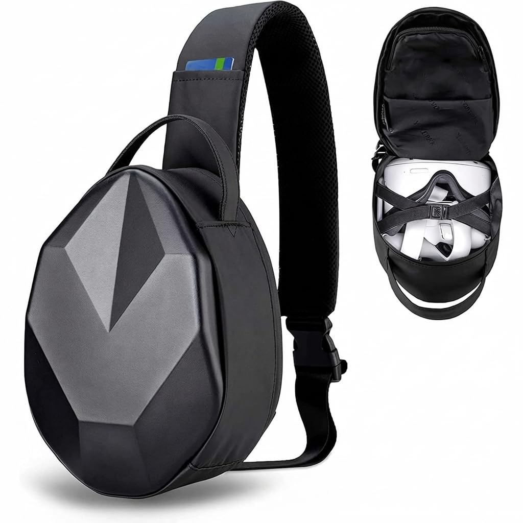 YOREPEK Carrying Case Compatible with Oculus Meta Quest 3/3S/2/Vision Pro, Hard Travel Bag fit for Meta Quest Pro Gaming Headset and Controllers, Lightweight Case