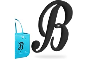 Fannoday Bag Charms for Bogg Bag Alphabet Lettering Accessories Charms Compatible with Bogg Bag All Models, Insert Decorative Letter for Handbag Beach Tote Bag-Black