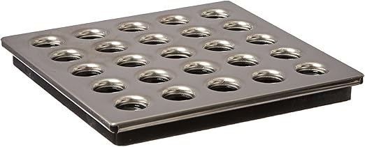 Ebbe E4404 E4400 Square Plate Drain Grate In Brushed Nickel And Drain Riser W Hair Trap T Puller Amazon Com