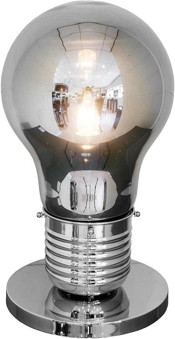 Febland Smoked Giant Bulb Shaped Table Lamp, Silver Amazon.co.uk Lighting