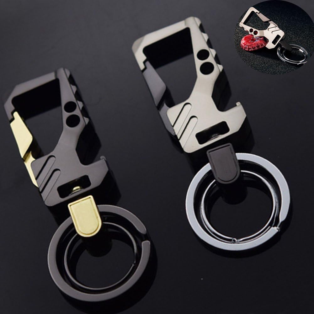 Cospring Car Key Chain Key Ring Clip Stitch Cool Ring Hook Expansion Bolt Connection Keychain Business Gift for Men and Women (2 Pcs)-02