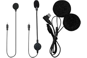 Hi-fi Speakers with Boom and Button Microphone Audio Kit for X1 Motorcycle Headset