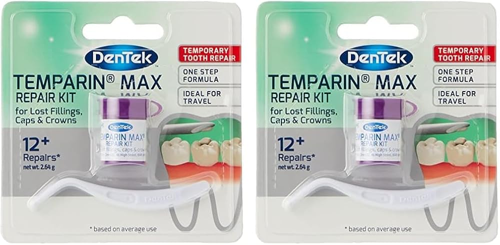 DenTek Temparin Max Repair Kit 12+ Repairs packs of 2 Home Dental