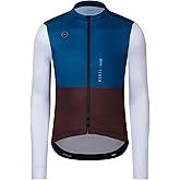 GCRFL Men's Cycling Jersey Long Sleeves Road Bike Jersey Shirt Cycling Tops, Zipper Pocket Lightweight PRO Race Fit UPF 50+