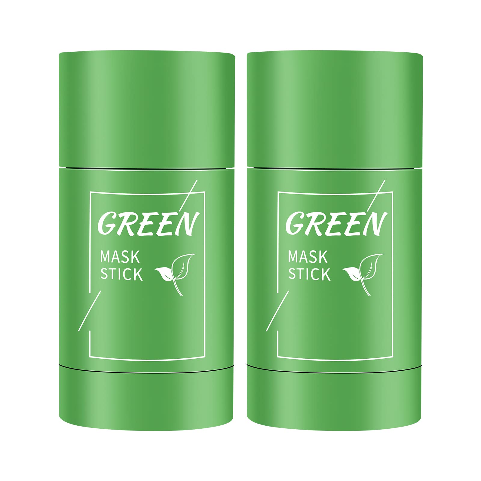 2 Pack Green Tea Cleansing Mask Stick,Blackhead Remover Mask Stick,Purifying Clay Stick,Anti-Acne Oil Control & Clean Pores for All Skin Types Women and Men