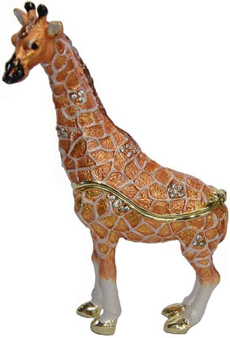 Amazon 彫像の装飾品の彫刻装飾品の彫像の彫刻立っているキリン野生動物宝石をちりばめた装身具ジュエリーボックス装飾ボックス動物の置物母の日 誕生日 クリスマスギフト 置物 オブジェ オンライン通販
