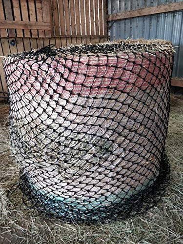 Equipride ROUND BALE HAY NET HAYLAGE SLOW FEEDER SMALL HOLES AND 6 FEET BALES (Black)