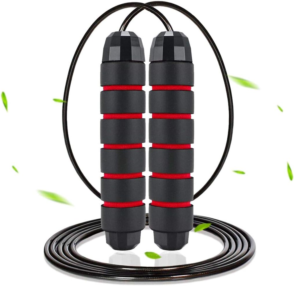 Fitness Jump Rope TangleFree with Ball Bearings Rapid Speed Skipping Rope for Men Women Kids